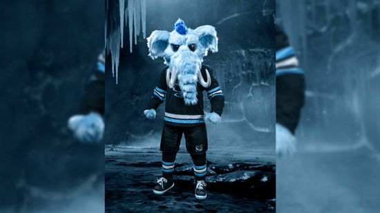 Tusky, Mascotte des Utah Mammoth (Hockey sur glace), Credits : Utah Mammoth